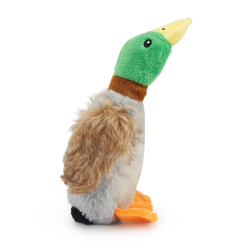 Plush Duck Squeaky Dog Toy - Cute Chew Rope for Tooth Cleaning