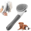 Self-Cleaning Pet Slicker Brush - Hair Removal Comb for Cats & Dogs