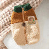 Winter Dog Sweater - Wool Grain Color Block Vest for Small & Medium Dogs