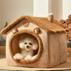Foldable Pet Cave Bed - Warm Winter House for Small & Medium Dogs & Cats