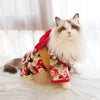 Japanese Kimono Cat Outfit - Summer Pet Coat with Bow-Knot for Cats & Dogs