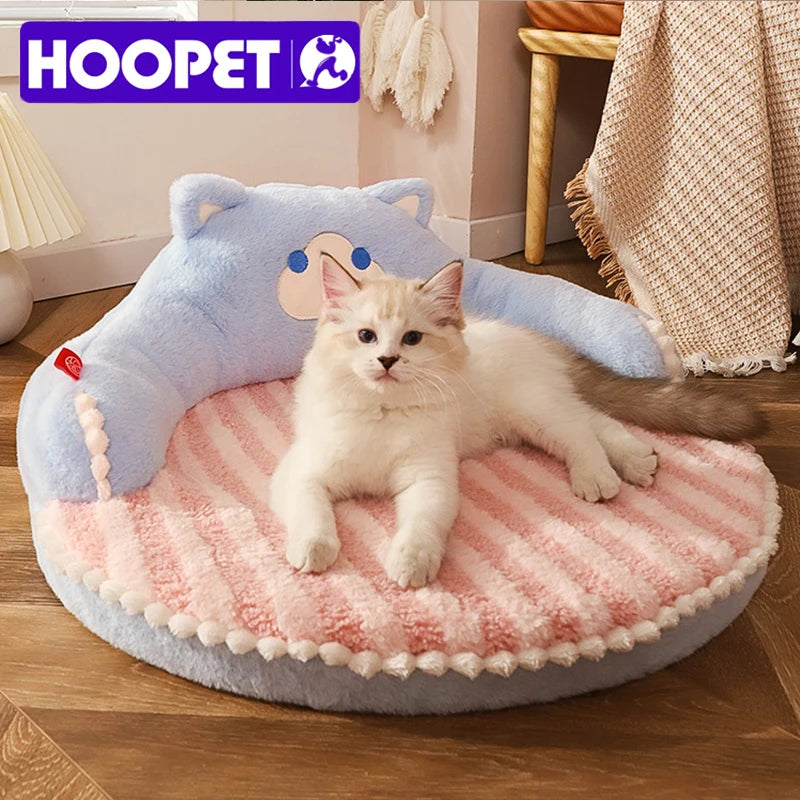 HOOPET Winter Cat Bed - Durable Velvet Cushion Mat for Pets