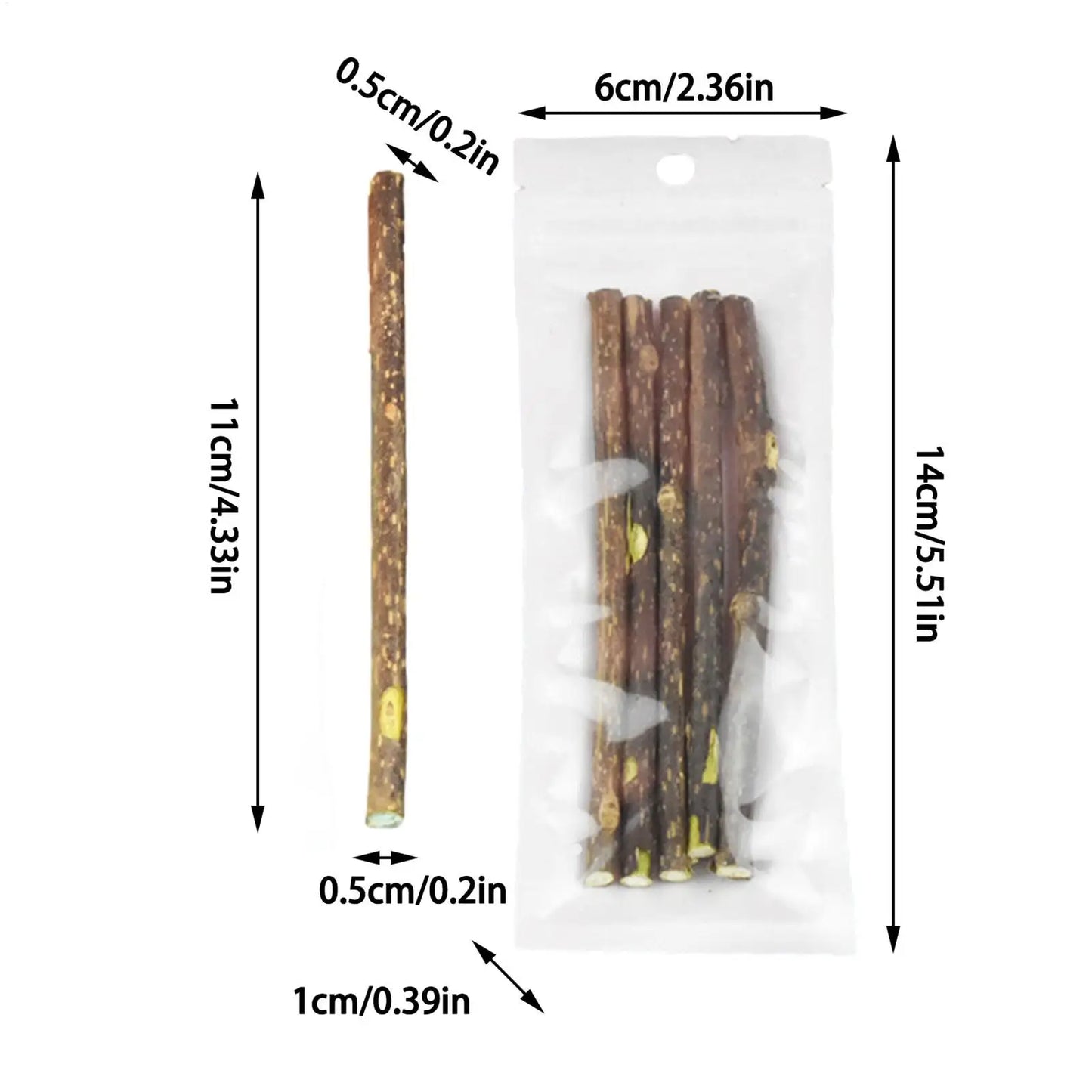 Natural Silvervine Catnip Sticks - Dental Chew Toy for Cats (10g)