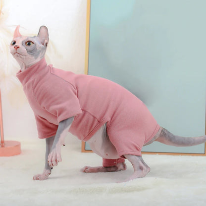 Sphynx Cat Hoodie - Warm Cotton Fleece Sweatshirt for Hairless Cats