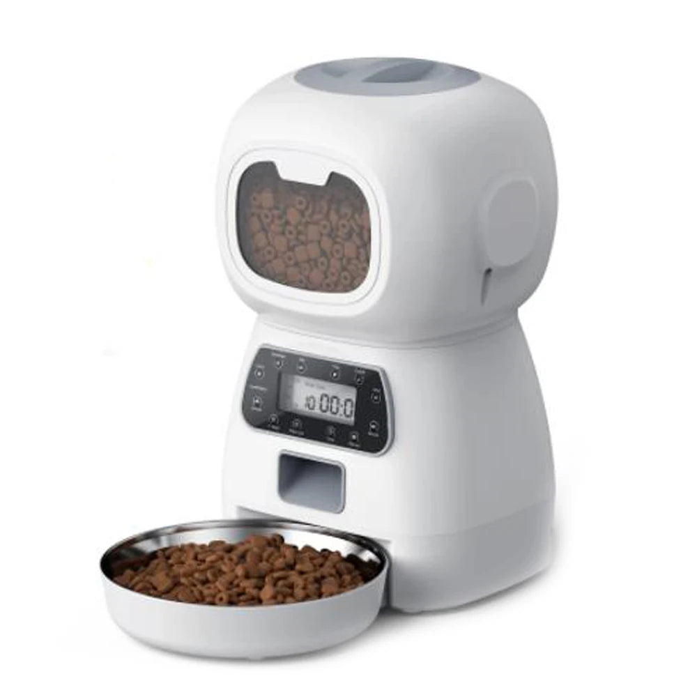 3.5L Automatic Pet Feeder with Timer - Smart Stainless Steel Dispenser