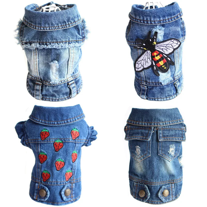 Fashion Denim Cat Vest - Casual Jeans Jacket for Spring & Autumn