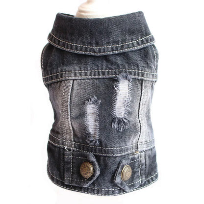 Fashion Denim Cat Vest - Casual Jeans Jacket for Spring & Autumn