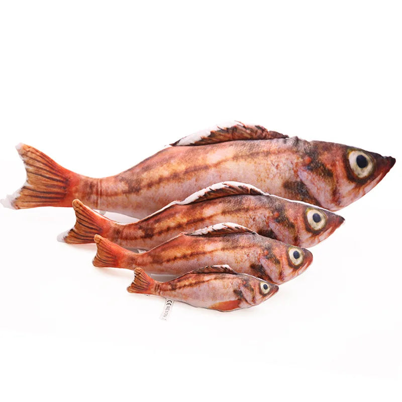 Catnip Fish Toy - Plush Stuffed Cat Chew Toy (7 Styles Available)