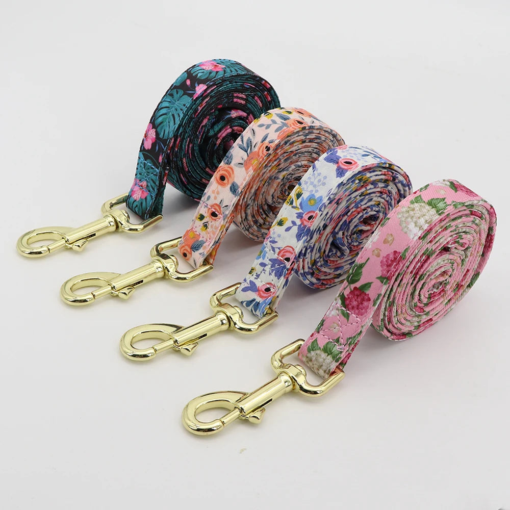 Custom Engraved Dog Collar & Leash Set - Personalized Nylon ID Collar