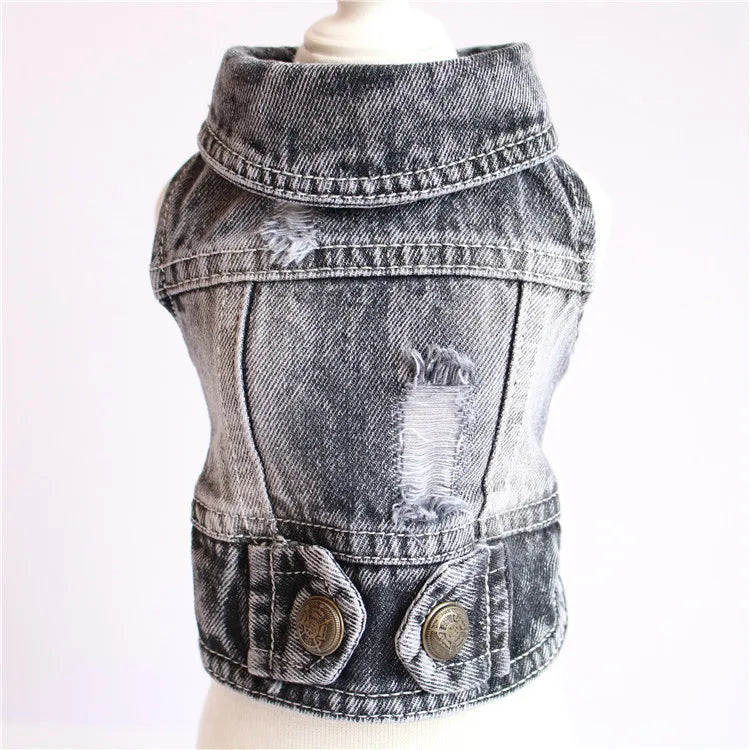 Fashion Denim Cat Vest - Casual Jeans Jacket for Spring & Autumn
