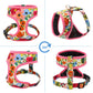 Floral Dog Harness & Leash Set - Adjustable Forest Print for All Dog Sizes
