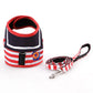 Navy Suit Dog Harness & Leash Set - Adjustable Chest Strap for Small & Medium Pets