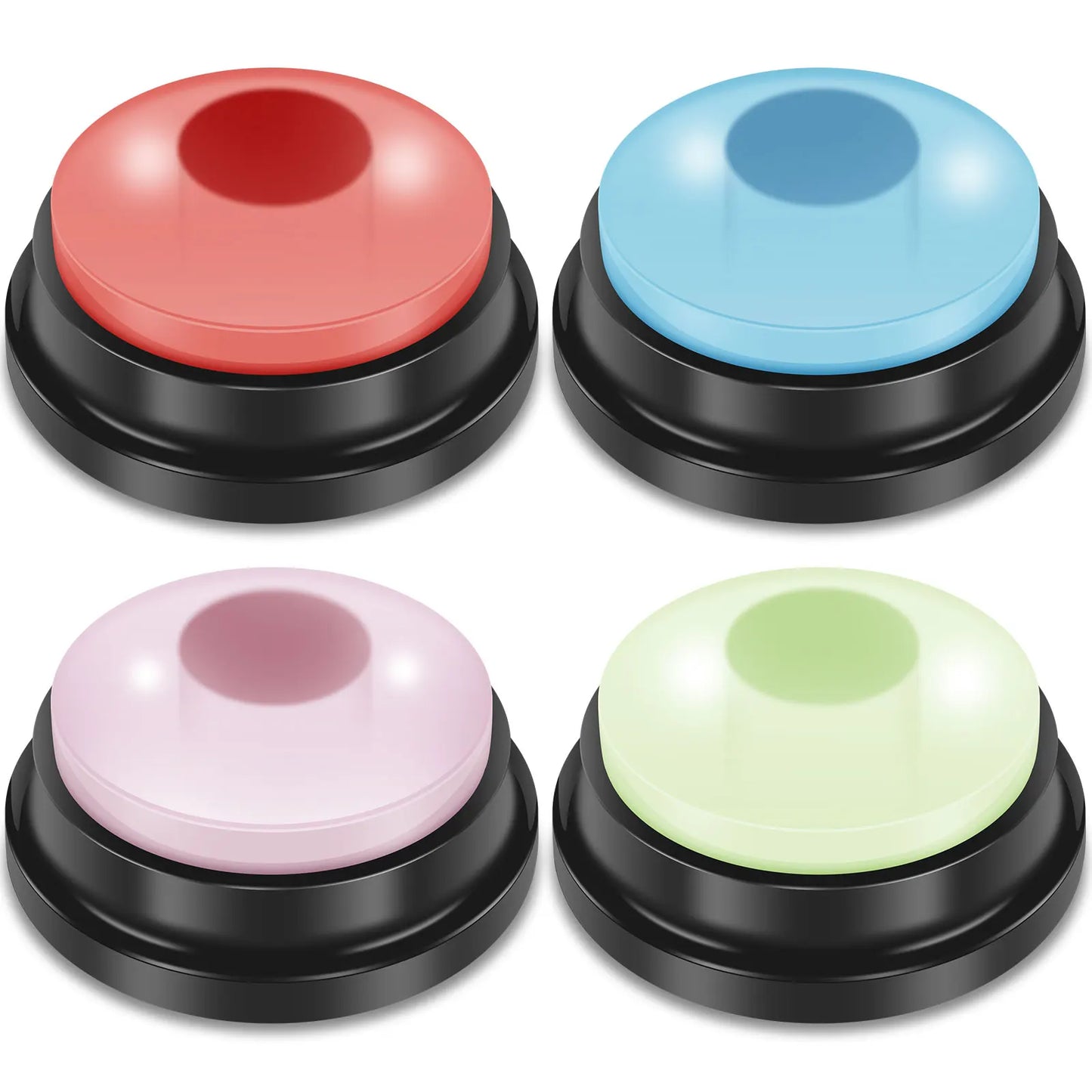 Recordable Dog Training Buttons - 4/6 Pack Interactive Talking Buzzer with Light
