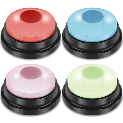 Recordable Dog Training Buttons - 4/6 Pack Interactive Talking Buzzer with Light