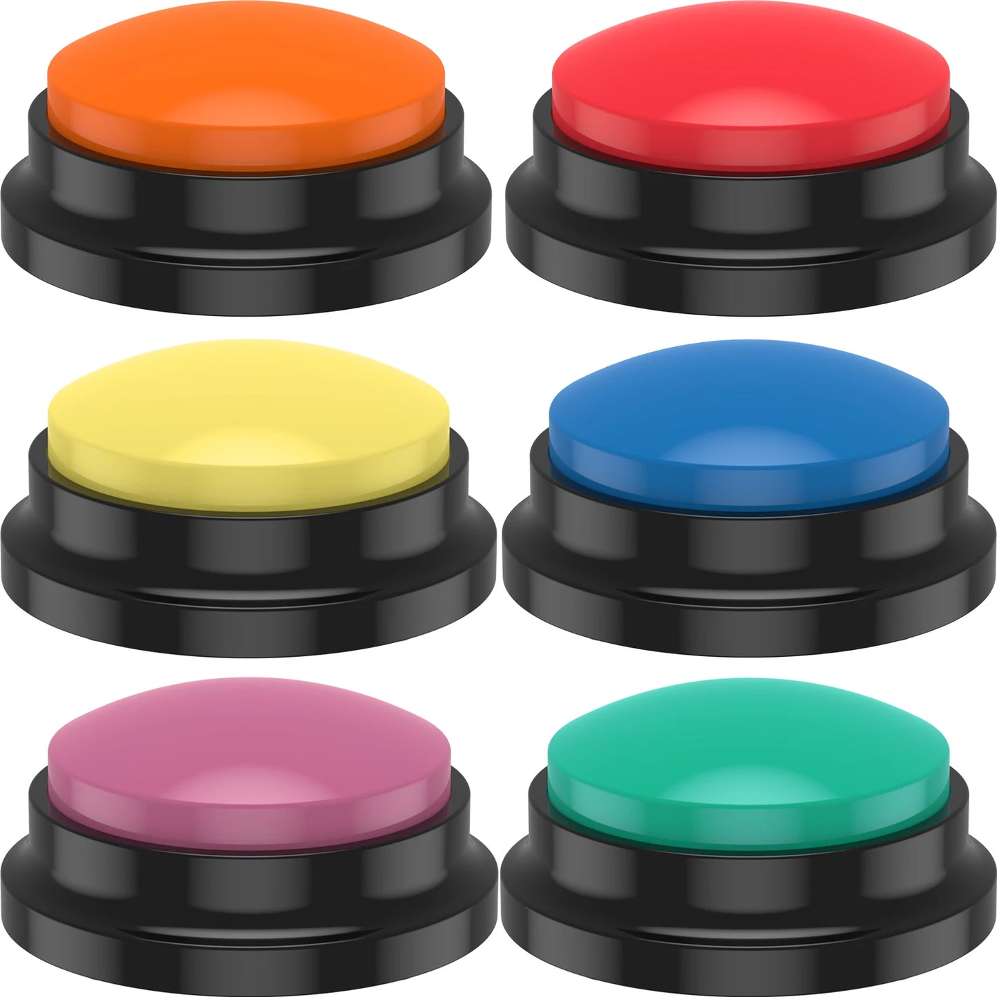 Recordable Dog Training Buttons - 4/6 Pack Interactive Talking Buzzer with Light