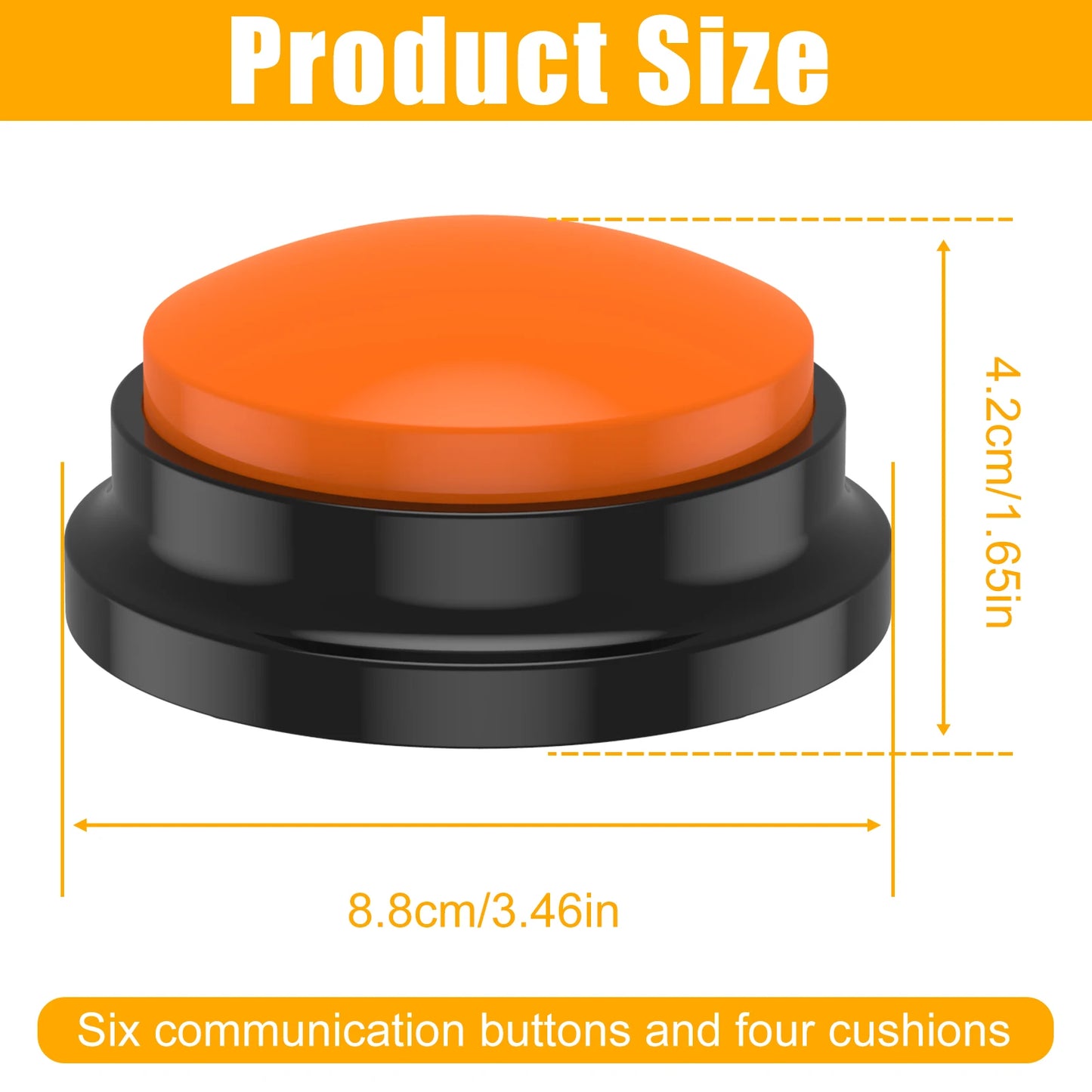 Recordable Dog Training Buttons - 4/6 Pack Interactive Talking Buzzer with Light