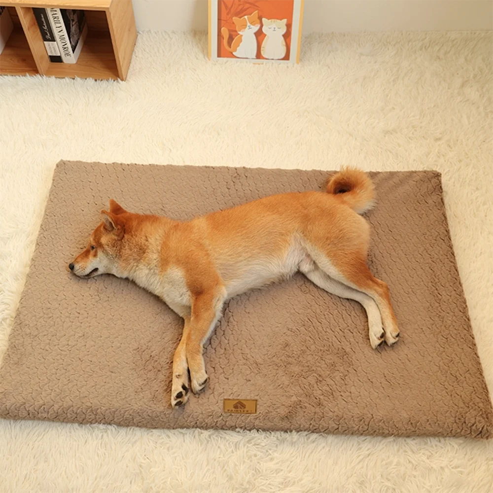 Orthopedic Dog Bed - 3D Foam with Washable Faux Fur Cover & Anti-Slip Bottom