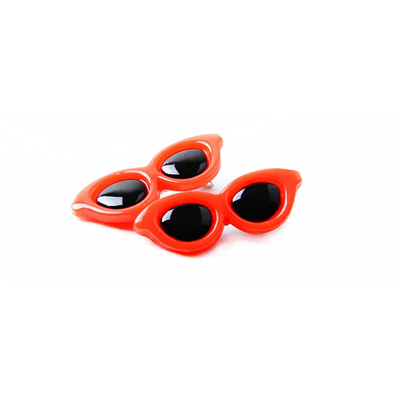 Heart Sunglasses Pet Hair Clips - Decorative Bow Hairpins for Dogs & Cats