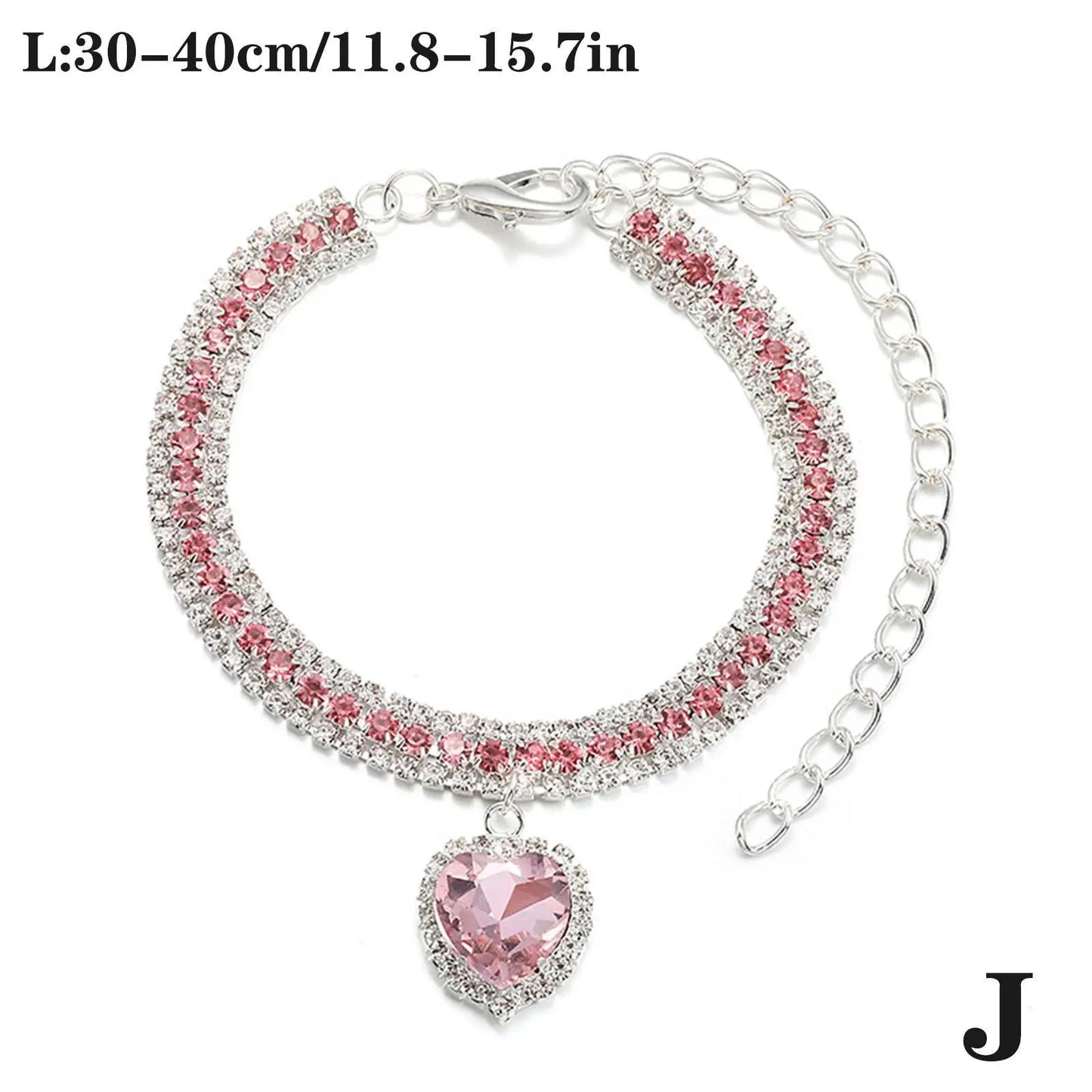 Rhinestone Crystal Pet Collar - Bling Diamond Necklace for Dogs & Cats