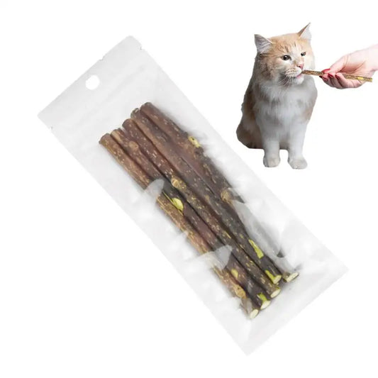 Natural Silvervine Catnip Sticks - Dental Chew Toy for Cats (10g)