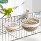 Detachable Transparent Bird Feeding Bowl - Hanging Seed & Water Cup