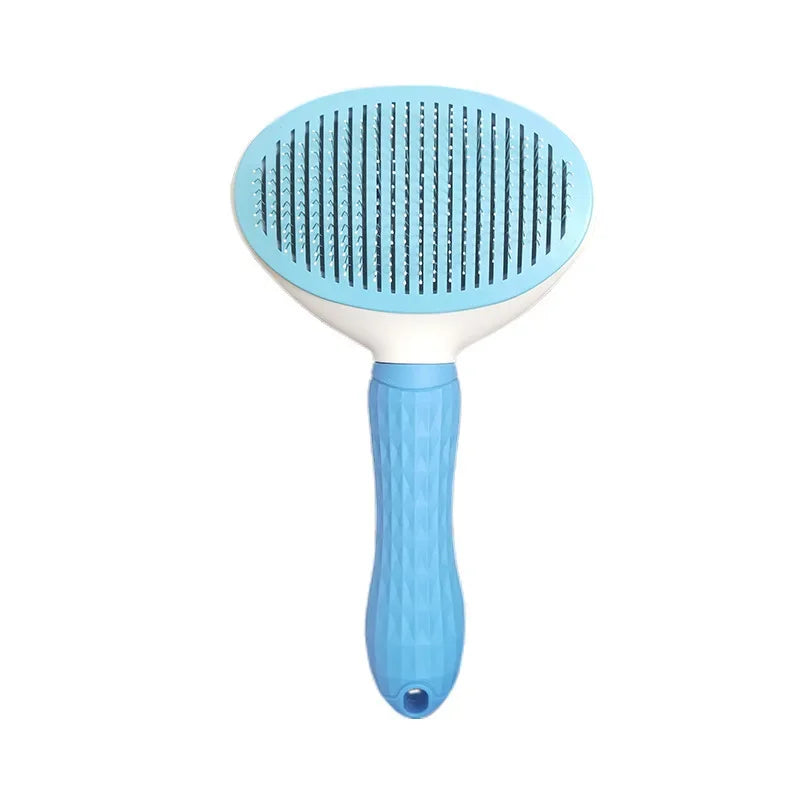 Self-Cleaning Pet Slicker Brush - Hair Removal Comb for Cats & Dogs
