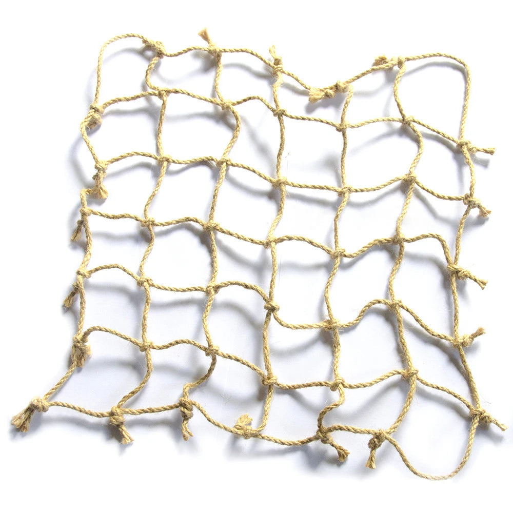 Parrot Rope Climbing Net - Natural Linen Bird Toy for Adventure & Exercise