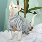 Sphynx Cat Striped Turtleneck Sweater - Warm Cotton Hoodie for Hairless Cats