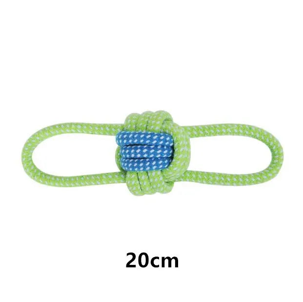 Cotton Rope Dog Toy Ball - Interactive Toothbrush Chew Toy for All Sizes