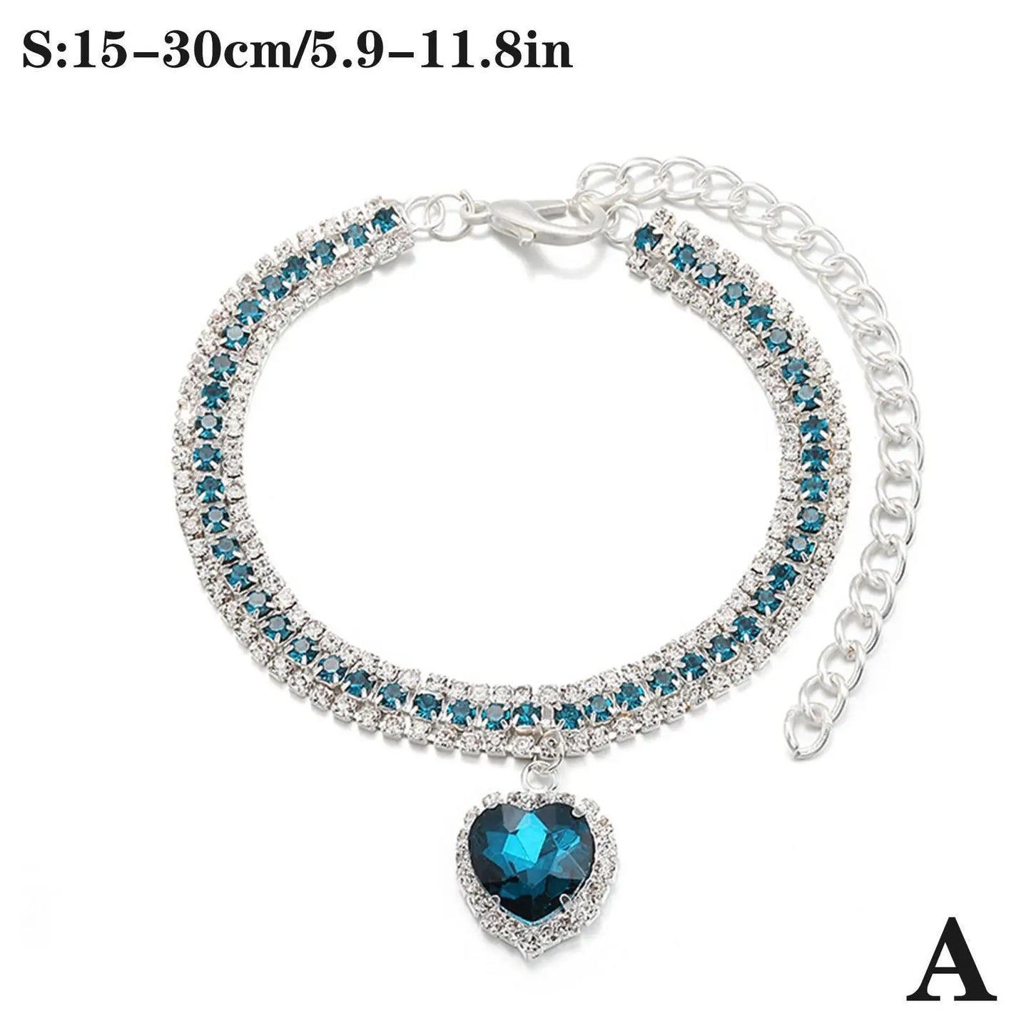 Rhinestone Crystal Pet Collar - Bling Diamond Necklace for Dogs & Cats