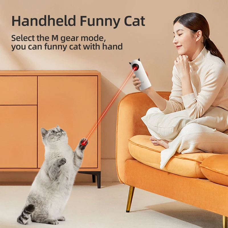 ROJECO Automatic Interactive Cat Laser Toy - Smart LED Teaser for Indoor Cats