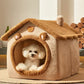 Foldable Pet Cave Bed - Warm Winter House for Small & Medium Dogs & Cats