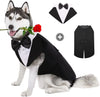 Formal Dog Tuxedo - Wedding Suit with Bow Tie for Small & Large Dogs