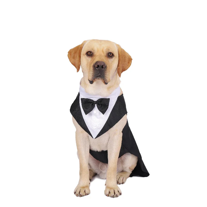 Formal Dog Tuxedo - Wedding Suit with Bow Tie for Small & Large Dogs