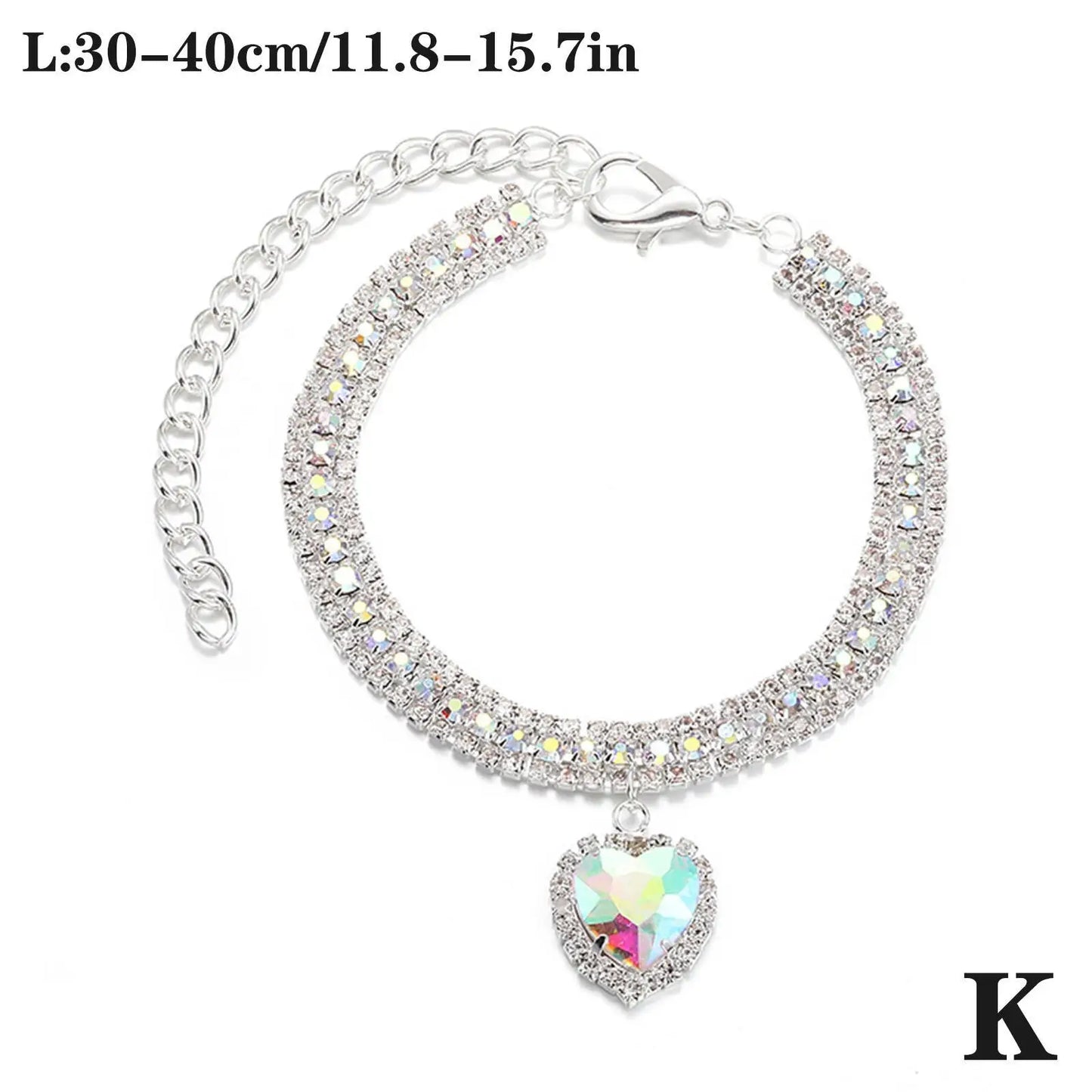 Rhinestone Crystal Pet Collar - Bling Diamond Necklace for Dogs & Cats