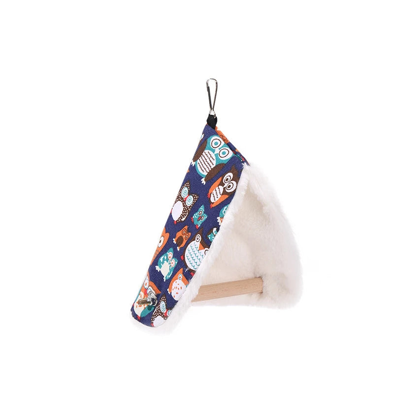 Soft Plush Bird Hammock - Cozy Hanging Nest for Parrots & Parakeets