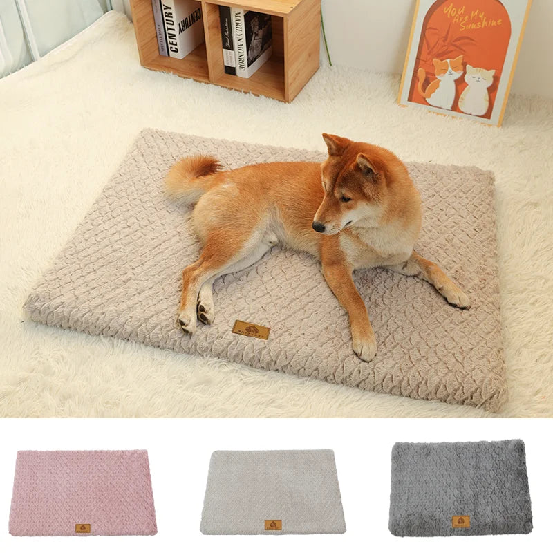 Orthopedic Dog Bed - 3D Foam with Washable Faux Fur Cover & Anti-Slip Bottom