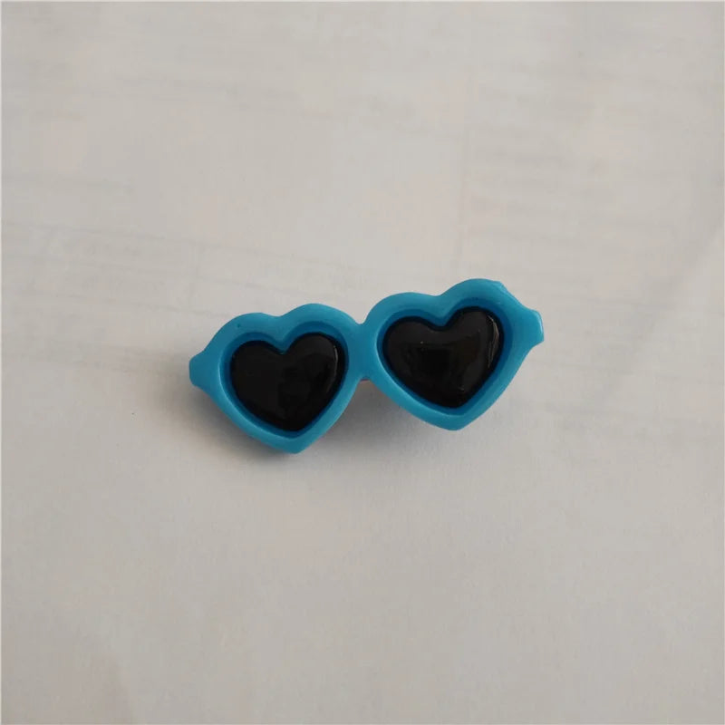 Heart Sunglasses Pet Hair Clips - Decorative Bow Hairpins for Dogs & Cats