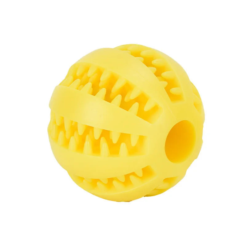 Interactive Rubber Dog Ball - Tooth Cleaning Treat Feeder Toy