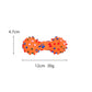Paw Print Dumbbell Dog Chew Toy - Squeaky Teeth Cleaning Non-Toxic PVC