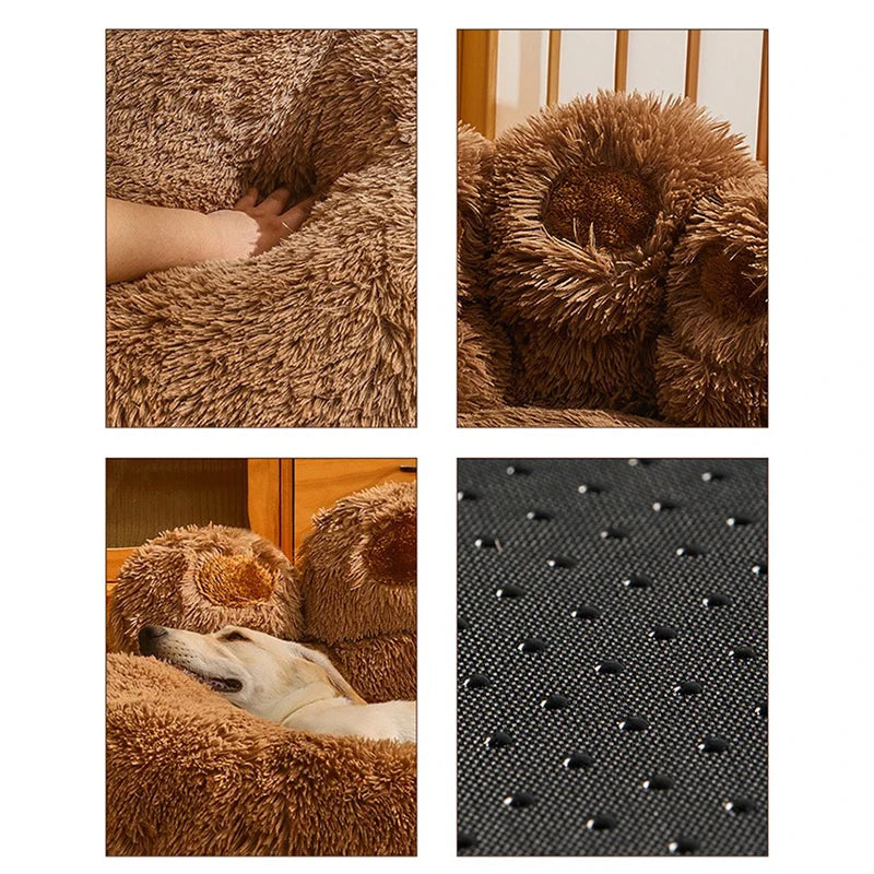 Plush Pet Sofa Bed - Warm Washable Dog Bed for Small to Large Dogs