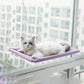 Winter Cat Window Hammock - Washable Detachable Pet Bed with Suction Shelf
