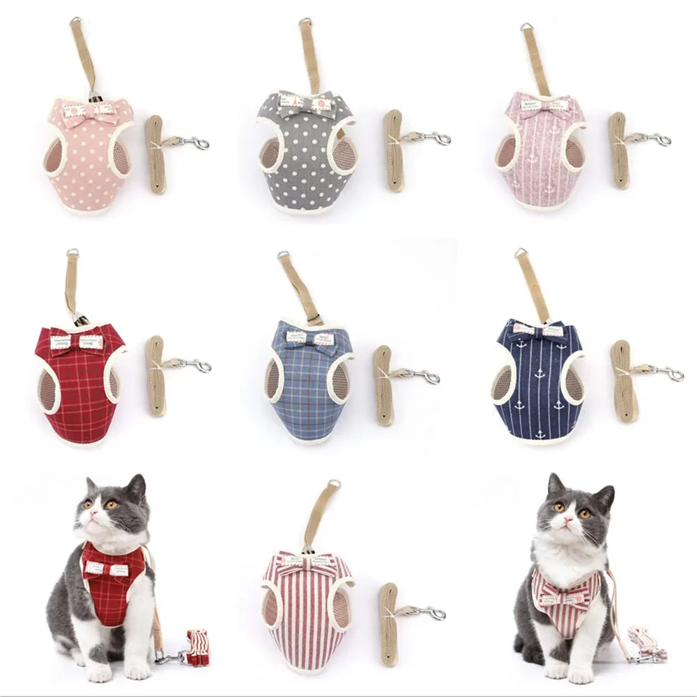 Mesh Cat Harness and Leash Set - Nylon Vest for Small Cats & Kittens