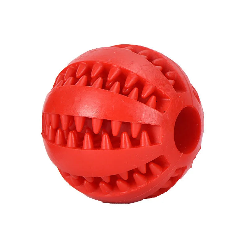 Interactive Rubber Dog Ball - Tooth Cleaning Treat Feeder Toy