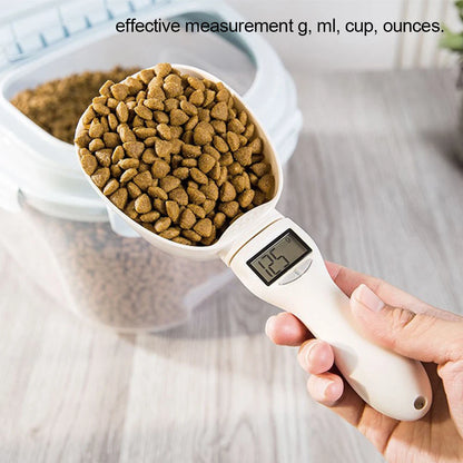 Digital Pet Food Measuring Scoop - Electronic Scale with LED Display