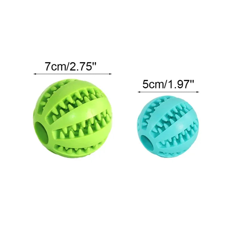 Interactive Rubber Dog Ball - Tooth Cleaning Treat Feeder Toy