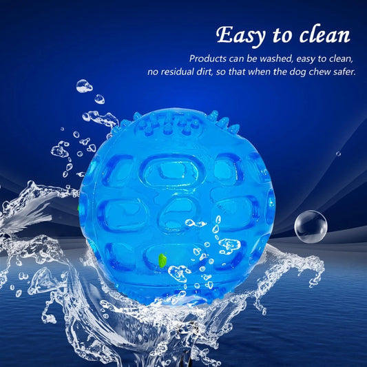 Squeaky Dog Chew Ball - Waterproof Bite-Resistant Tooth Cleaning Toy