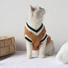 Collegiate Style Cat Sweater - Winter Warm Vest Jacket for Cats & Kittens