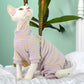 Sphynx Cat Striped Turtleneck Sweater - Warm Cotton Hoodie for Hairless Cats