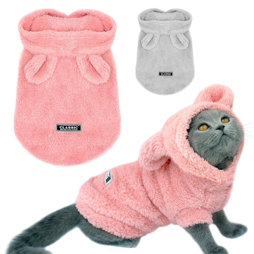 Warm Cat Jacket - Cotton Winter Coat for Small & Medium Pets (S-2XL)
